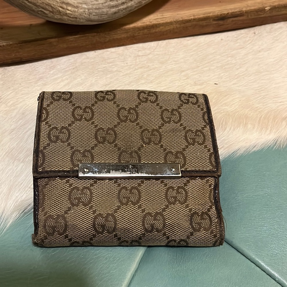 SOLD. Vintage Gucci Monogram Wallet
